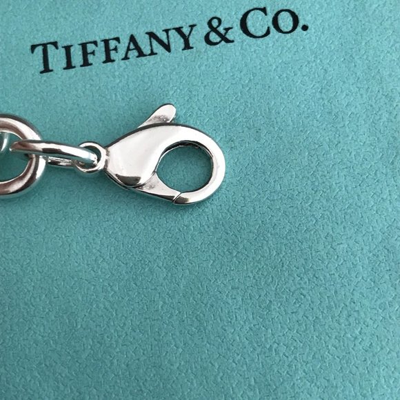 16" Tiffany & Co Sterling Silver  Blank Heart Tag Necklace with Blue Box - Picture 7 of 7